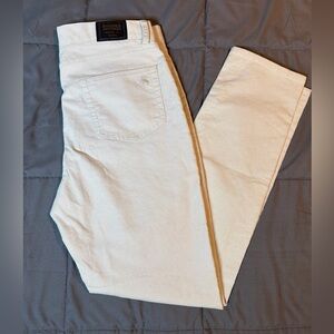 Brooks Brothers Ivory White Corduroy 5 Pocket Casual Pants 33Wx32L
